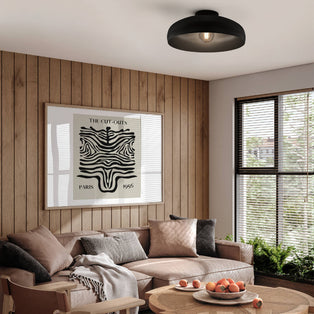 Mogano Black Flush Ceiling Light