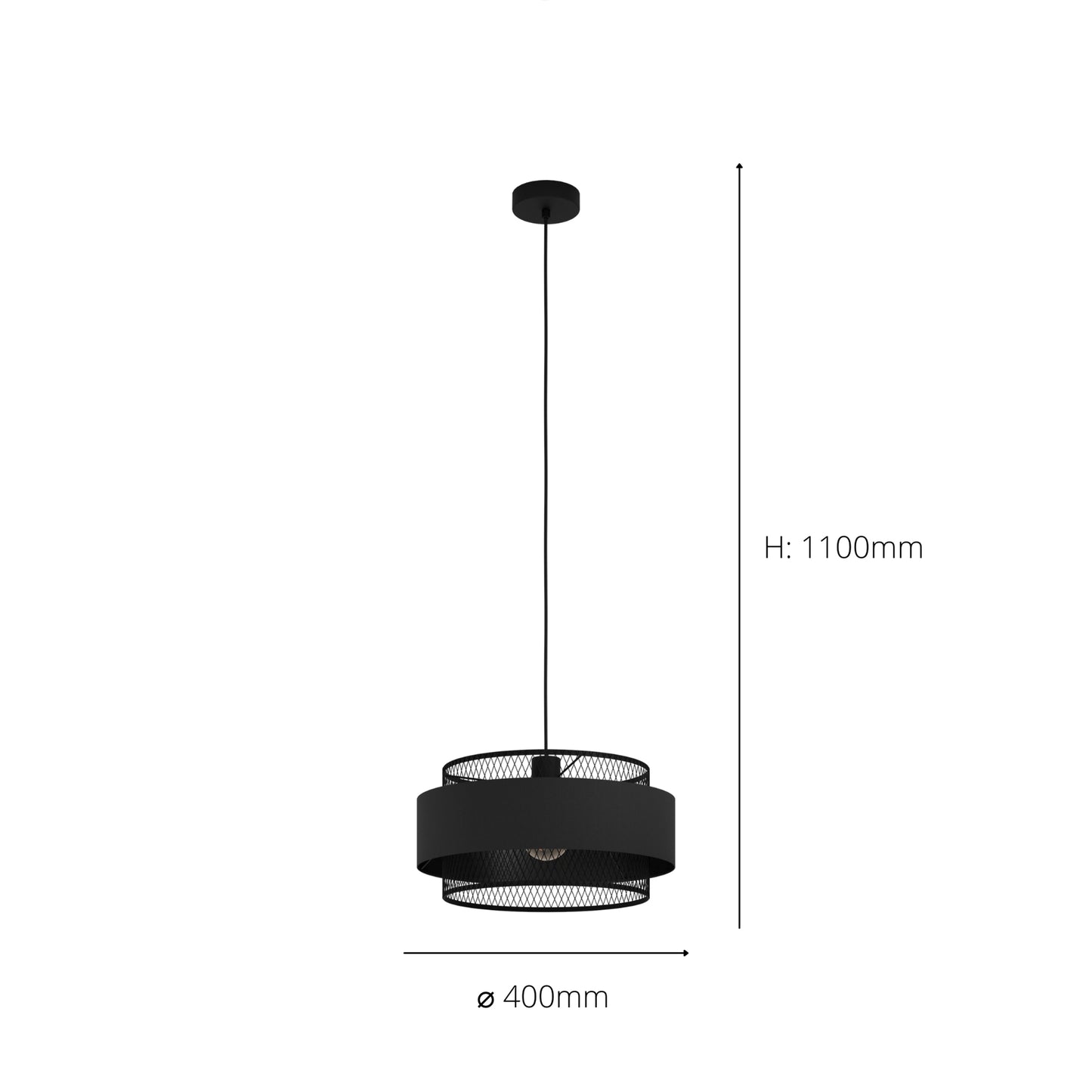 Bazely Black Ceiling Pendant