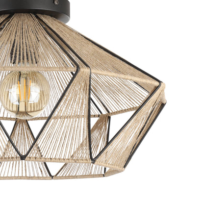 Adwickle Black Semi-Flush Ceiling Light