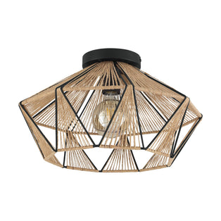 Adwickle Black Semi-Flush Ceiling Light