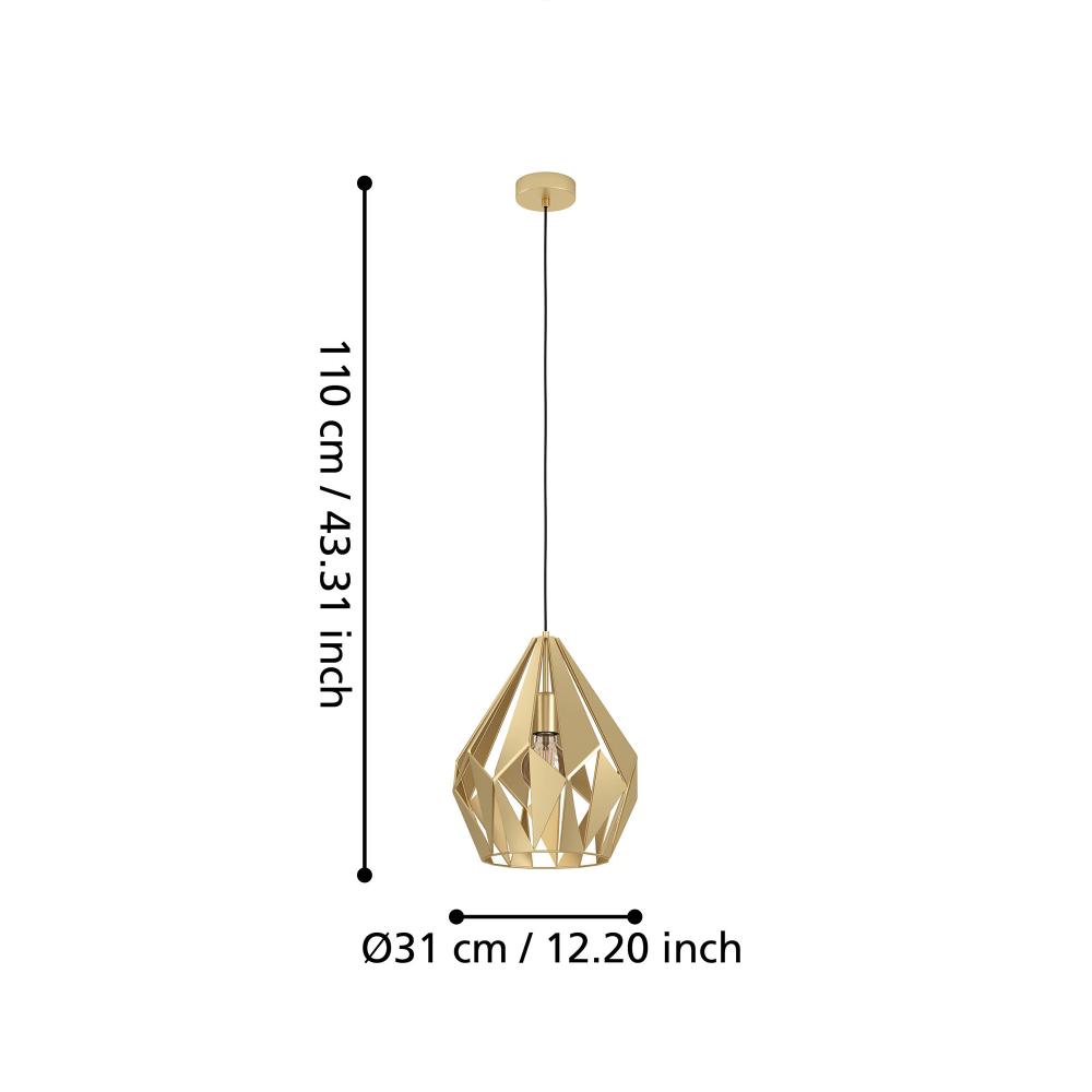 Carlton Gold Ceiling Pendant