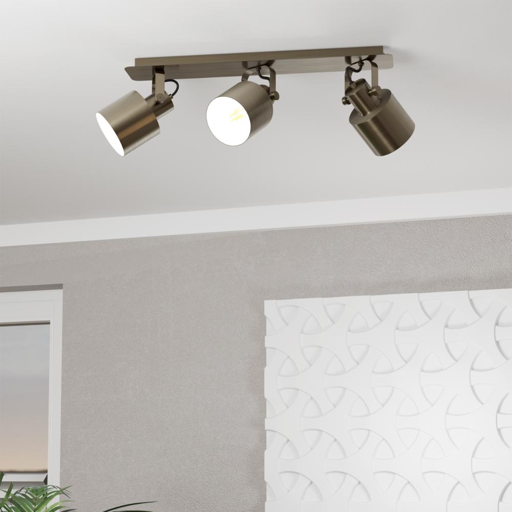 Southery 3-Light Brushed Gold Spotlight Bar