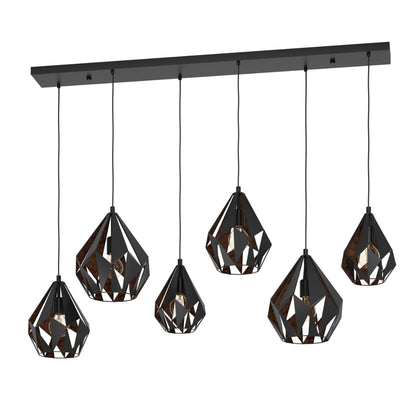 Carlton Multi-Light Black Pendant Bar