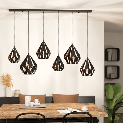 Carlton Multi-Light Black Pendant Bar