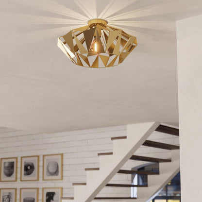 Carlton Gold Flush Ceiling Light