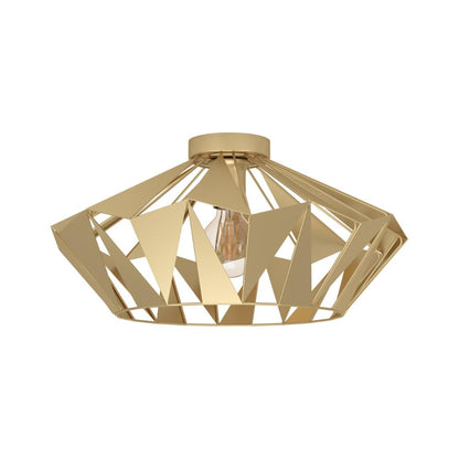 Carlton Gold Flush Ceiling Light
