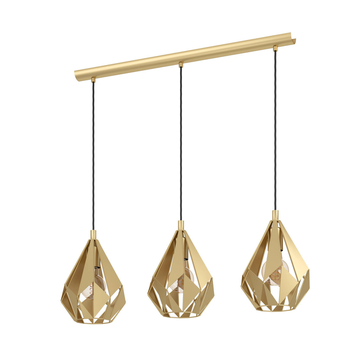 Carlton 3-Light Gold Ceiling Pendant