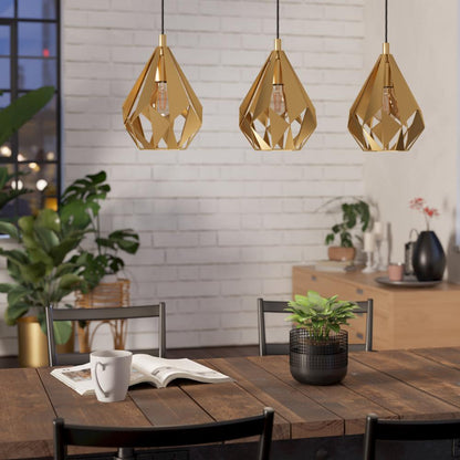 Carlton 3-Light Gold Ceiling Pendant