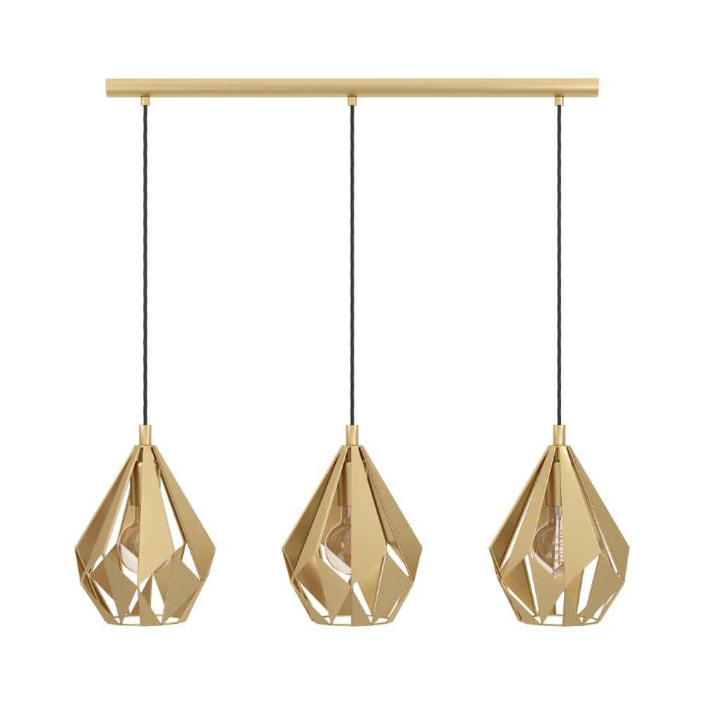 Carlton 3-Light Gold Ceiling Pendant