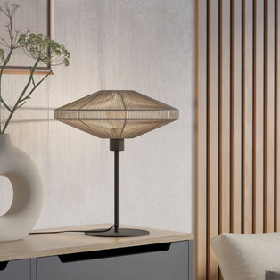 Midsumer Cream & Black Oval Table Lamp