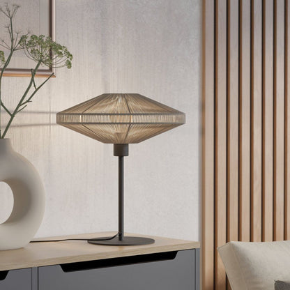 Midsumer Cream & Black Oval Table Lamp