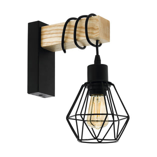 Townshend 5 Wood and Black Wall Light