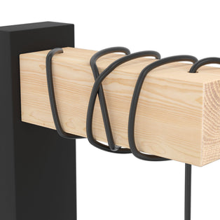 Townshend 5 Wood and Black Wall Light
