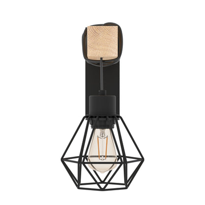 Townshend 5 Wood and Black Wall Light