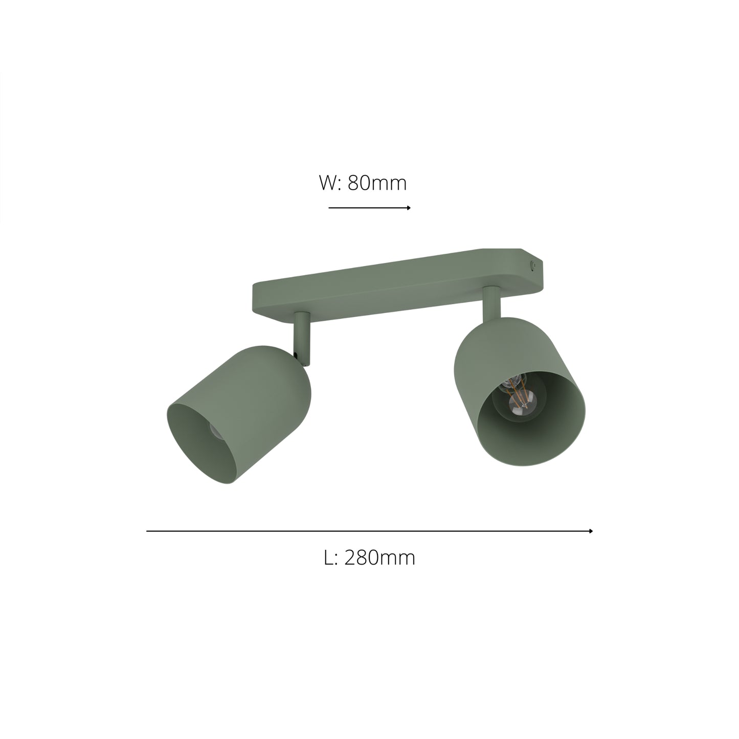 Tilston 2-Light Green Spotlight Bar