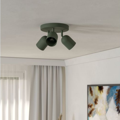 Tilston 3-Light Green Spot Plate Light