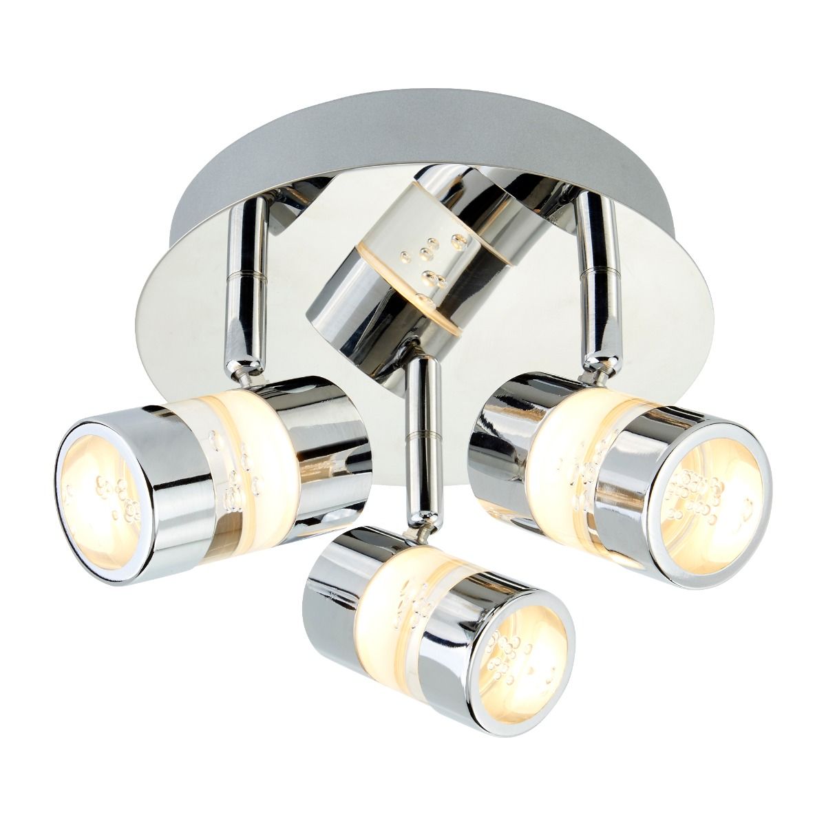 Bubbles Bathroom 3 Light LED Polished Chrome Ceiling Light