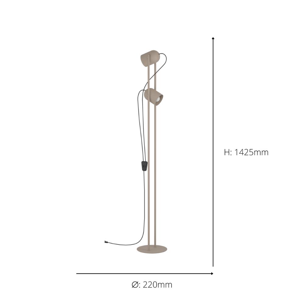 Tilston 2-Light Natural Floor Lamp