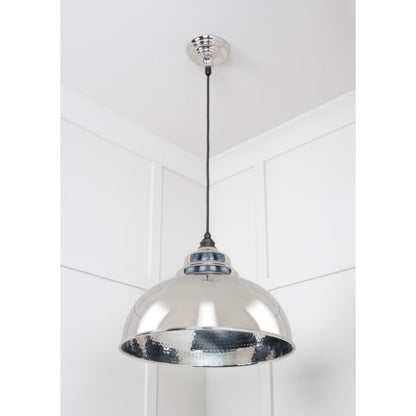 From the Anvil Hammered Nickel Harborne Pendant Ceiling Light