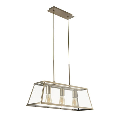 Voyager 3 Light Antique Brass Flush or Pendant Ceiling Light