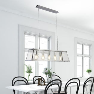 Voyager 5 Light Ceiling Bar Polished Chrome