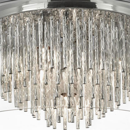 Curva 4 Light Chrome and Glass Flush Ceiling Light