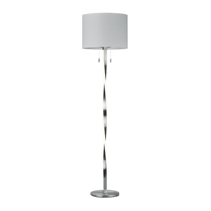 Nandor 2 Light Satin Nickel LED Floor Lamp
