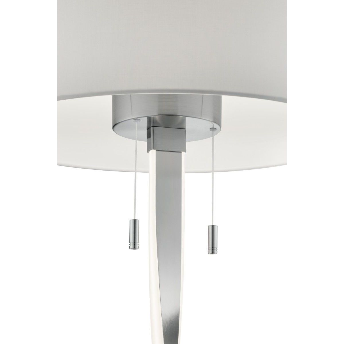 Nandor 2 Light Satin Nickel LED Floor Lamp