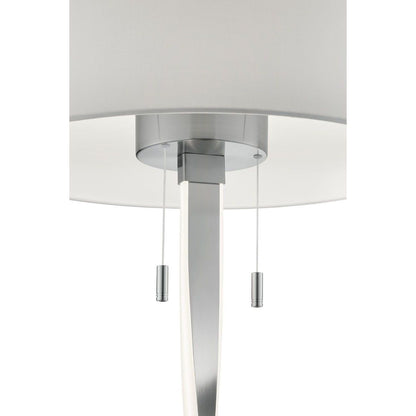 Nandor 2 Light Satin Nickel LED Floor Lamp