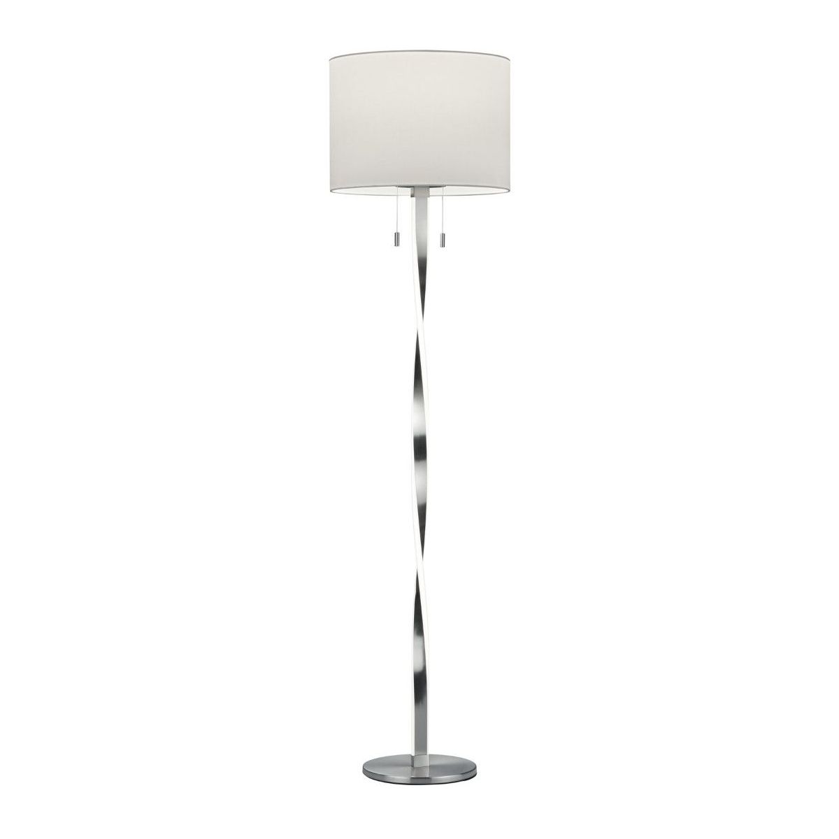 Nandor 2 Light Satin Nickel LED Floor Lamp