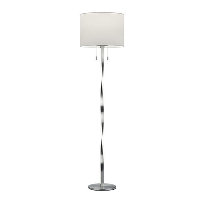 Nandor 2 Light Satin Nickel LED Floor Lamp