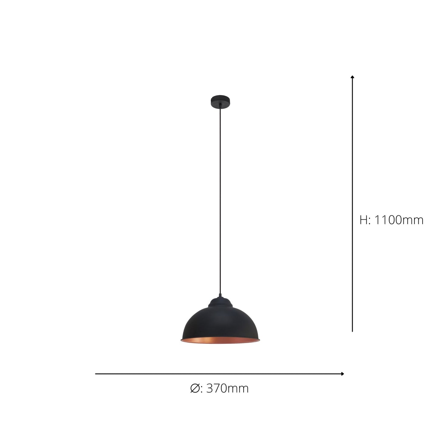 Truro Black Ceiling Pendant