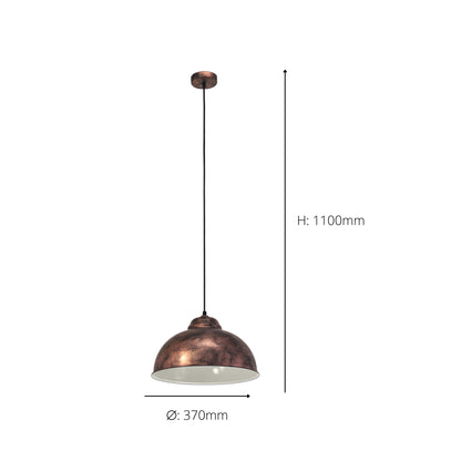 Truro Copper Ceiling Pendant