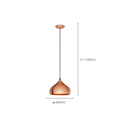 Hapton Copper Ceiling Pendant