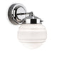 Art Deco 1 Light Polished Chrome and Oval Wall Light