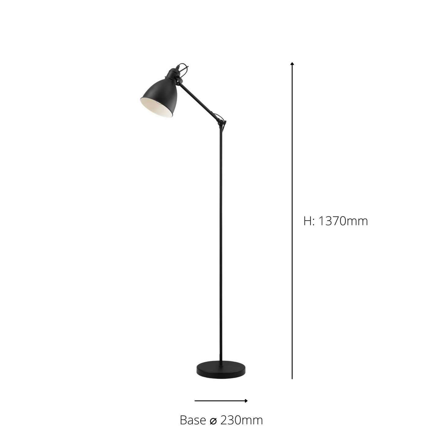 Priddy Black Floor Lamp
