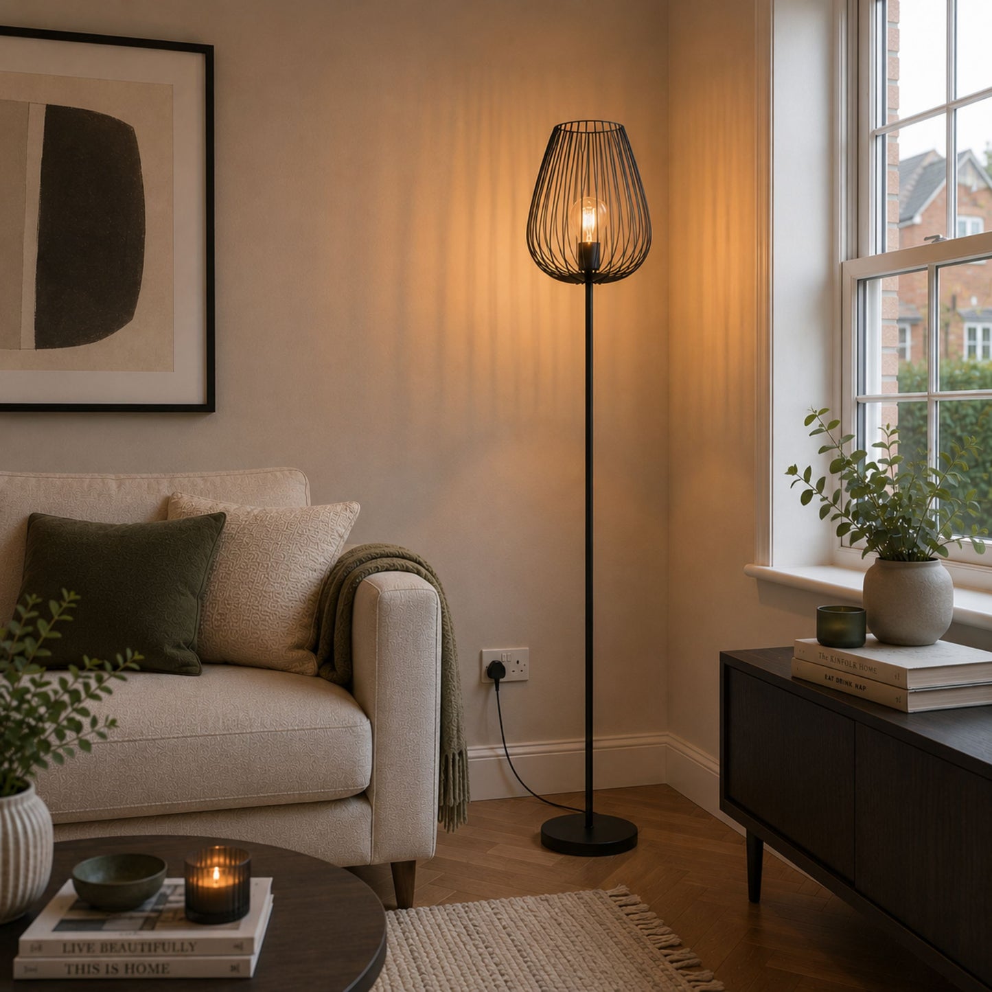 Newtown Black Floor Lamp