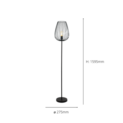Newtown Black Floor Lamp