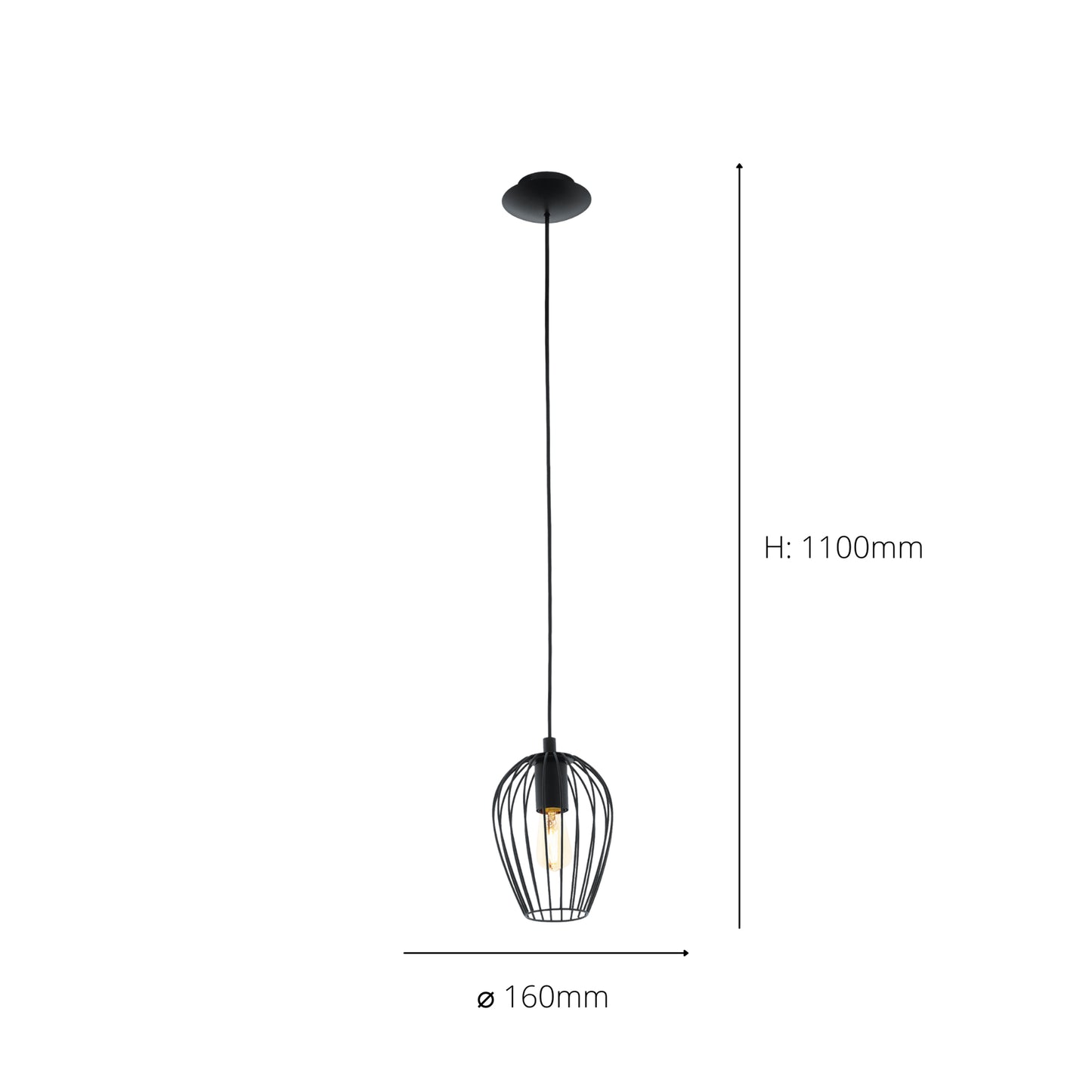 Newtown Black Ceiling Pendant