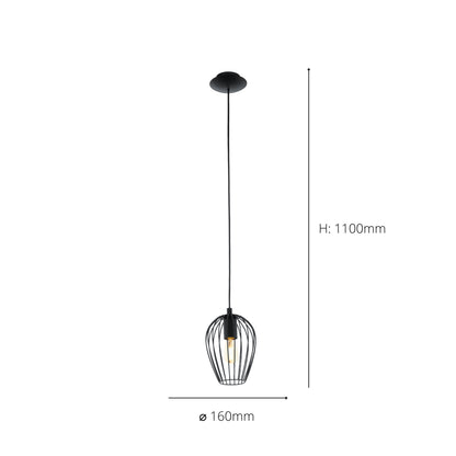 Newtown Black Ceiling Pendant