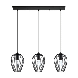 Newtown 3-Light Black Linear Ceiling Pendant