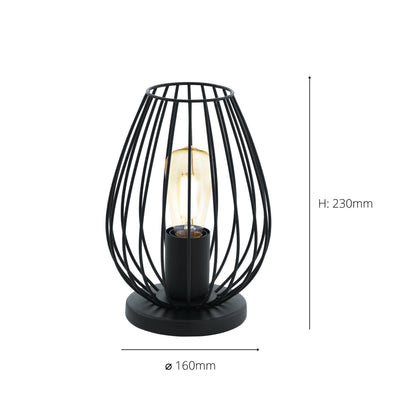 Newtown Black Table Lamp