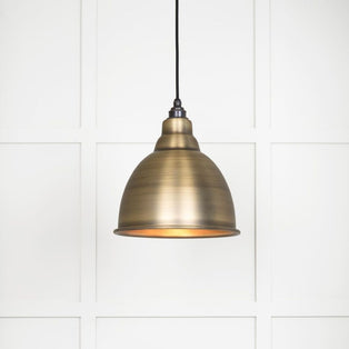 From the Anvil Aged Brass Brindley Pendant Ceiling Light
