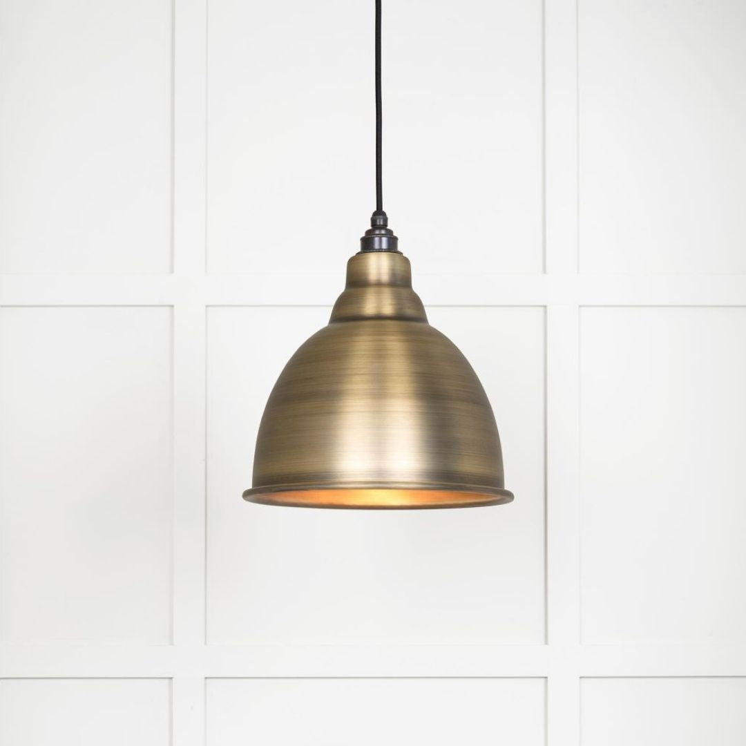 From the Anvil Aged Brass Brindley Pendant Ceiling Light