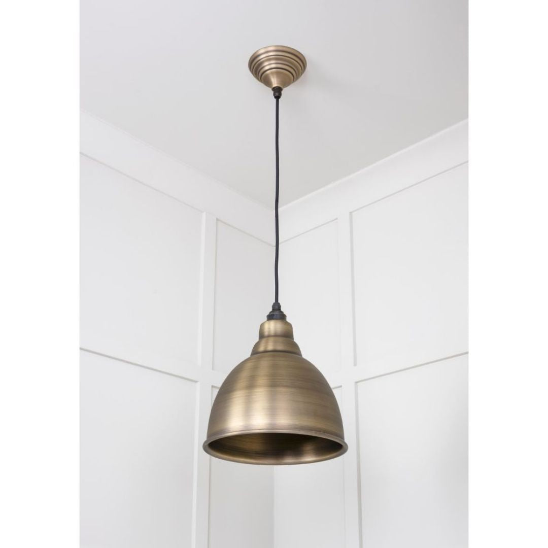 From the Anvil Aged Brass Brindley Pendant Ceiling Light