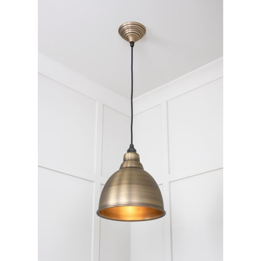 From the Anvil Aged Brass Brindley Pendant Ceiling Light