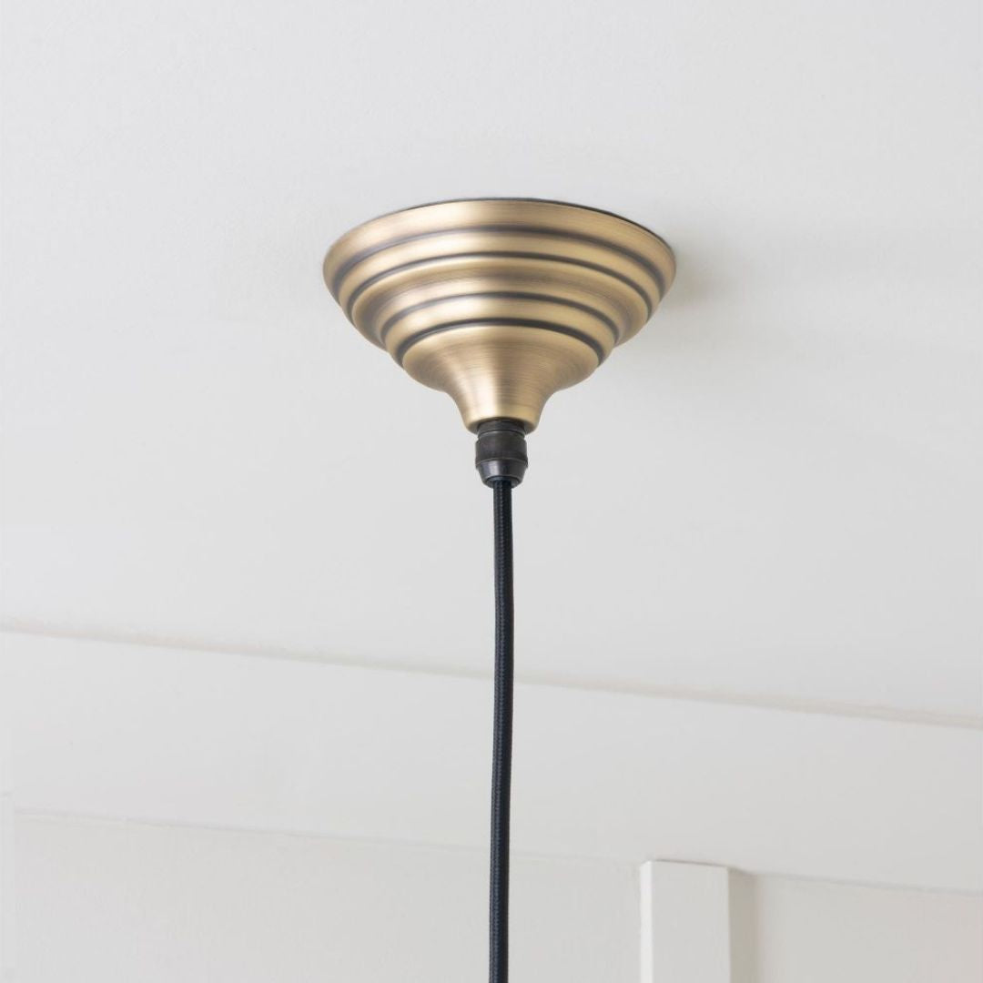 From the Anvil Aged Brass Brindley Pendant Ceiling Light
