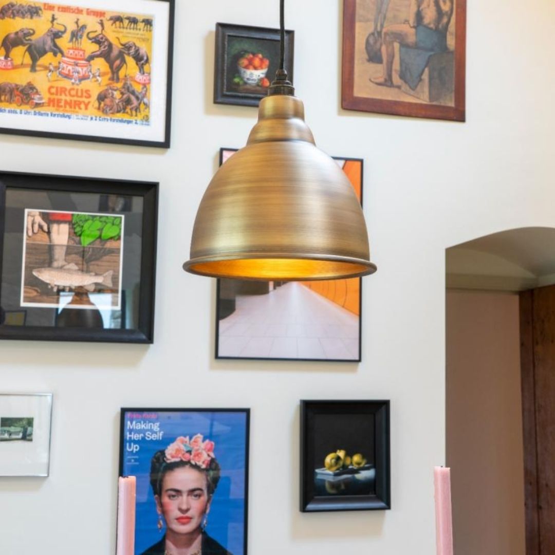 From the Anvil Aged Brass Brindley Pendant Ceiling Light