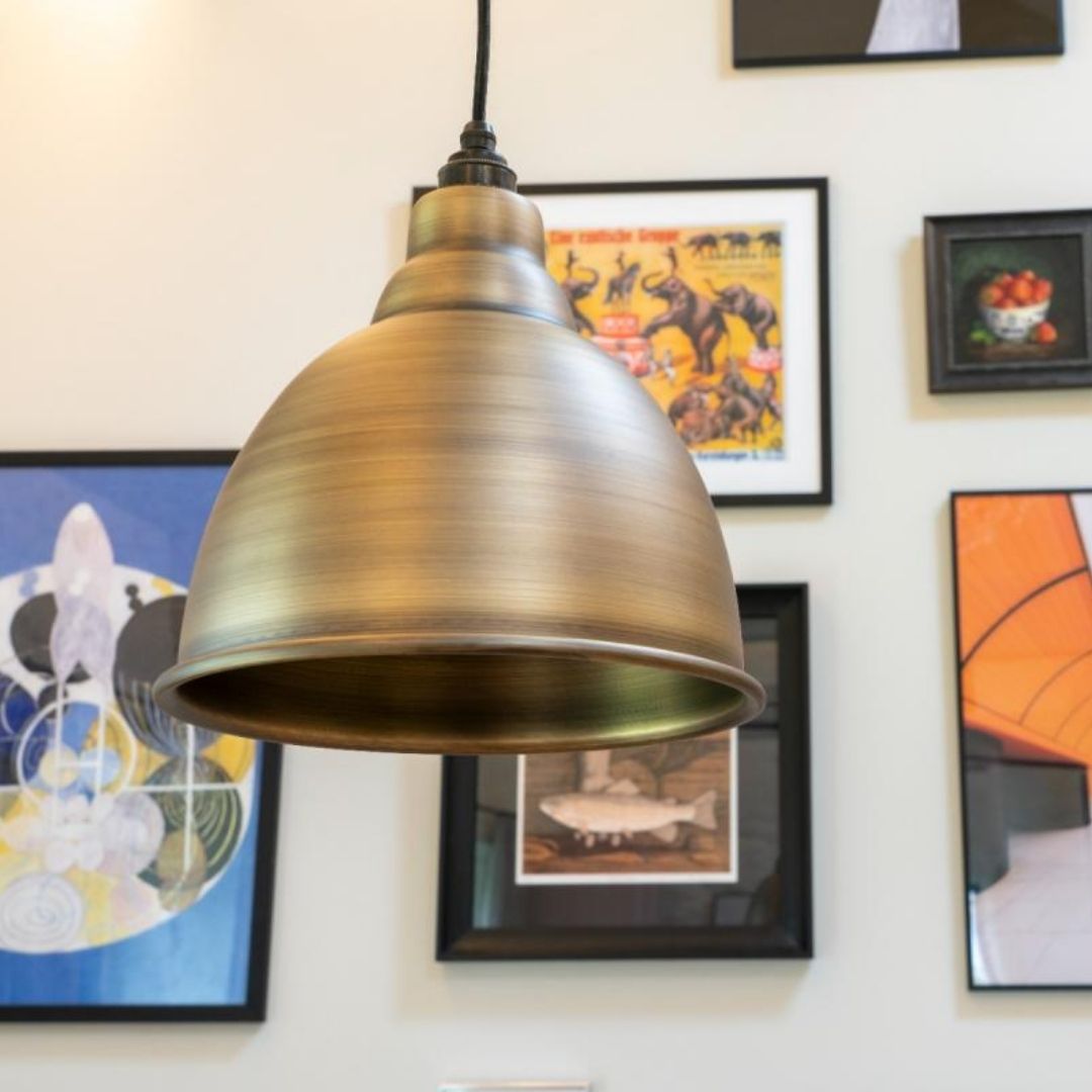 From the Anvil Aged Brass Brindley Pendant Ceiling Light