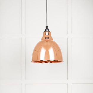 From the Anvil Hammered Copper Brindley Pendant Ceiling Light